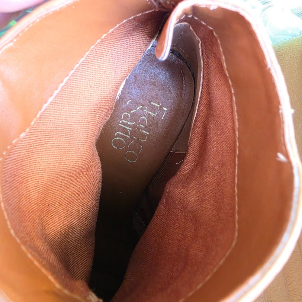 Franco Sarto Venture Booties Womens 6.5 Tan Leather Pointed Toe Western - Picture 4 of 16